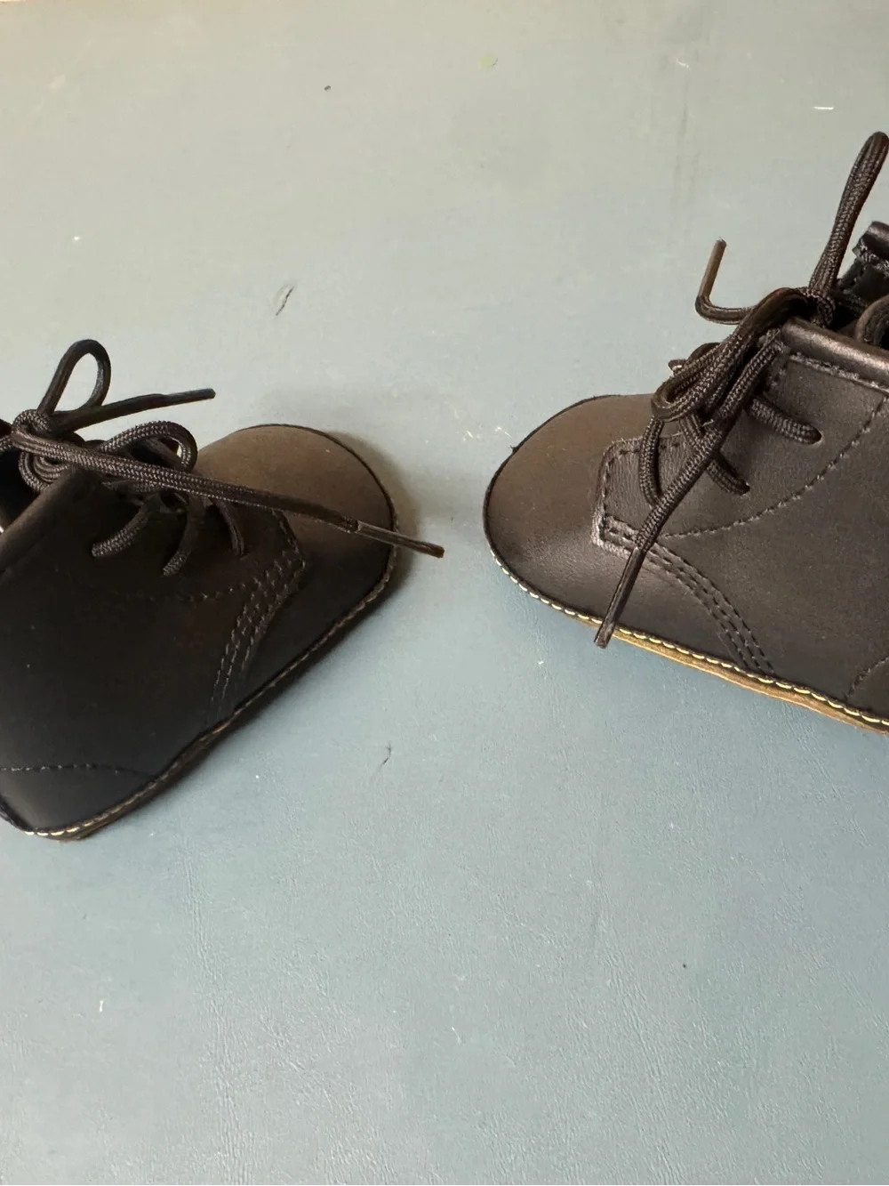 Infant Crib Bootie Dr Martens black leather size 3